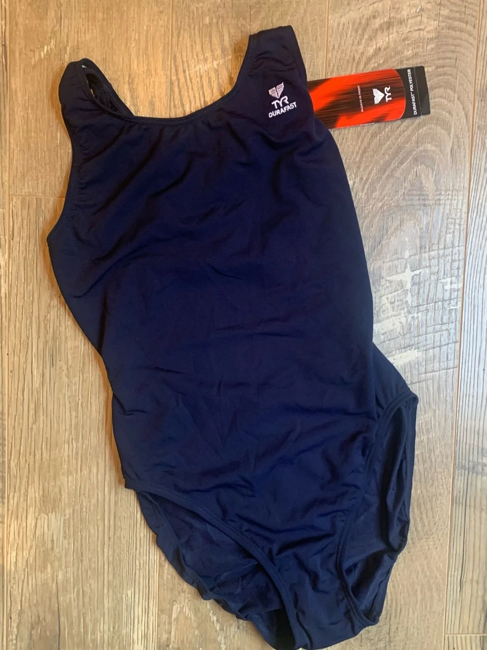 TYR Navy Blue Performance One-Piece Swimsuit NWT - 36